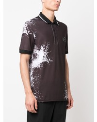 Plein Sport Splash Print Cotton Polo Shirt