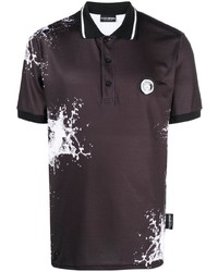 Plein Sport Splash Print Cotton Polo Shirt