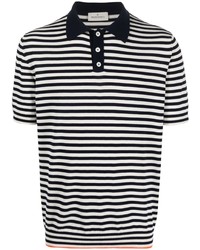 Bruno Manetti Stripe Print Short Sleeved Polo Shirt