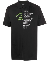 Diesel Text  Print Polo Shirt