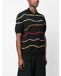 Marni Wave Print Cotton Polo Shirt