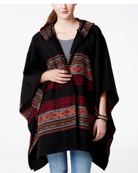 American Rag Printed Open Front Hooded Poncho Only At Macys