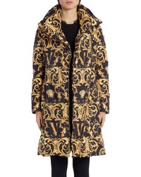 Versace V Barocco Print Down Puffer Coat