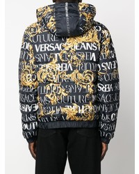 VERSACE JEANS COUTURE Logo Print Reversible Puffer Jacket