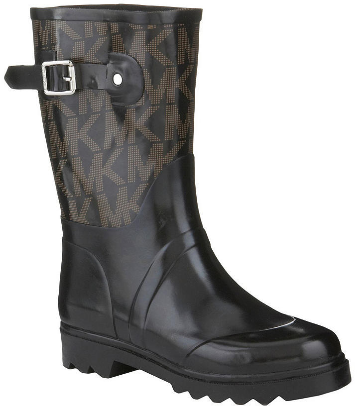 mk logo rain boots