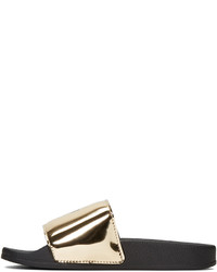 Marcelo Burlon County of Milan Black Kelly Pool Slider Sandals