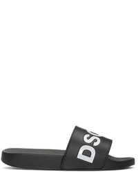 DSQUARED2 Black Logo Slide Sandals