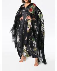 By Walid Silk Floral Fringed Dress