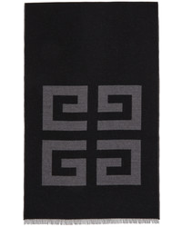 Givenchy Black Grey Wool 4g Scarf