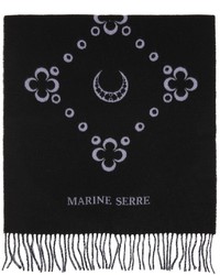 Marine Serre Black Purple Monogram Scarf