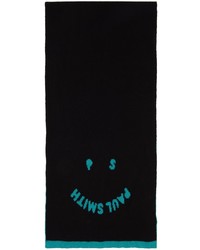 Ps By Paul Smith Black Smiley Scarf
