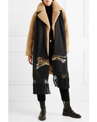 Gucci Crystal Embellished Wool And Cashmere Blend Scarf