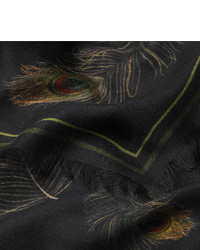 Alexander McQueen Fringed Printed Modal And Silk Blend Scarf