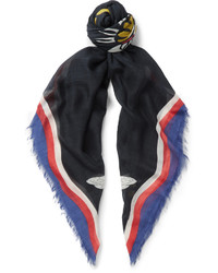 Gucci Fringed Printed Modal And Silk Blend Scarf