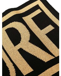 VERSACE JEANS COUTURE Intarsia Knit Logo Scarf