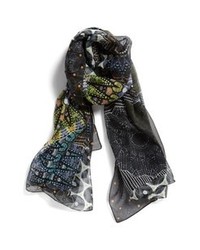 Nordstrom Graphic Print Scarf Black One Size One Size
