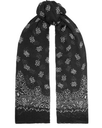 Saint Laurent Printed Cashmere And Scarf