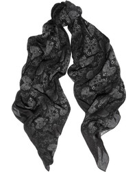 Marc by Marc Jacobs Printed Cotton And Silk Blend Scarf
