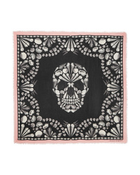 Alexander McQueen Printed Modal And Wool Blend Scarf