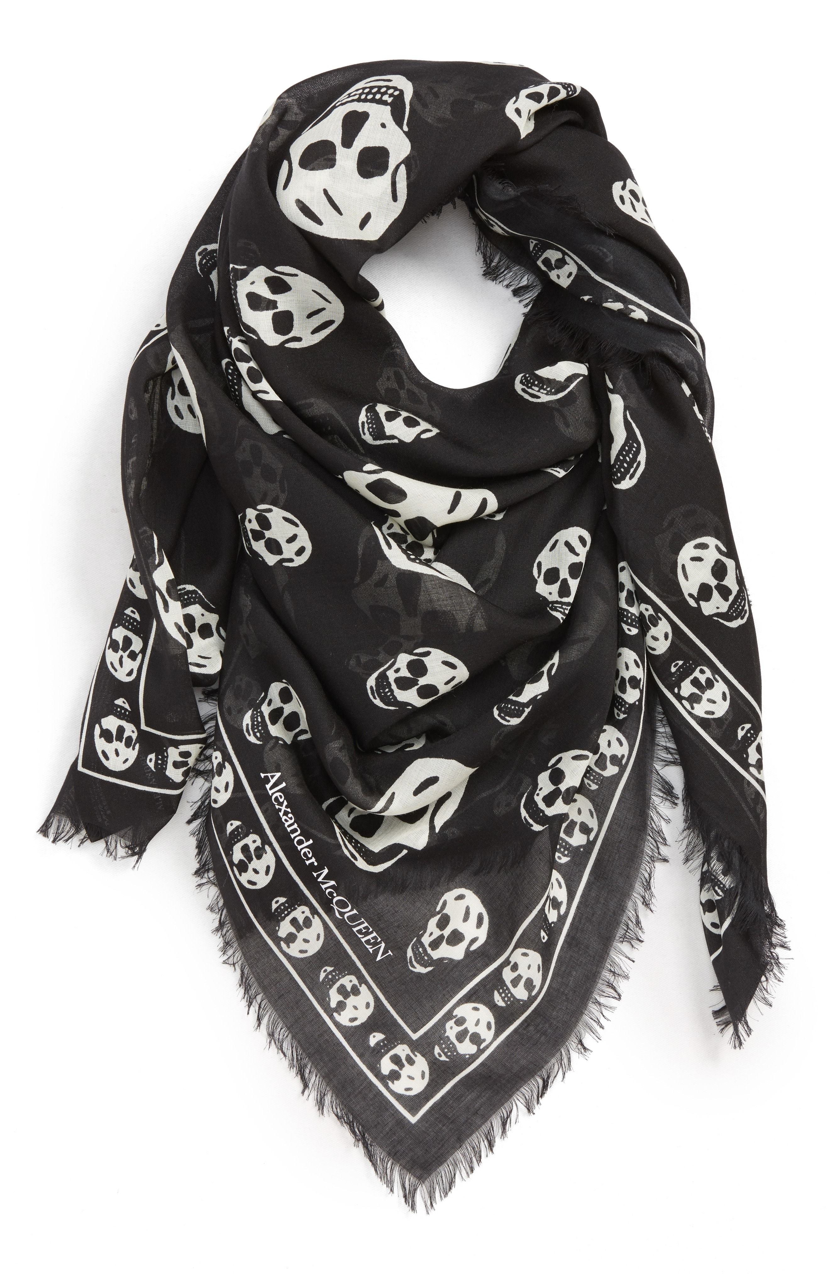 Alexander McQueen Skull Print Modal Silk Scarf, $395 | Nordstrom 