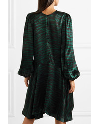 Ganni Cameron Printed Satin Dress