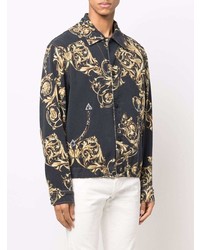 VERSACE JEANS COUTURE Baroque Pattern Print Shirt Jacket
