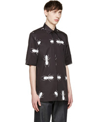 Paul Smith Black Poplin Ant Print Shirt