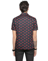 Diesel Crazy Cat Printed Cotton Poplin Shirt