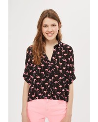 Topshop Flamingo Print Shirt