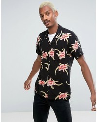 HUF Floral Print Shirt In Regular Fit