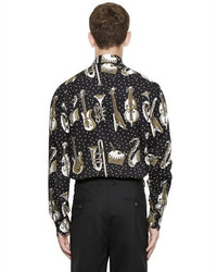 Dolce & Gabbana Instruts Printed Cotton Poplin Shirt