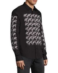 Versace Jeans Spread Collar Graphic Shirt