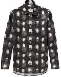Alexander McQueen Printed Silk Twill Shirt