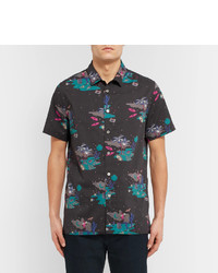 Paul Smith Ps By Slim Fit Printed Cotton Poplin Shirt