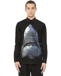 Givenchy Shark Digital Print Cotton Poplin Shirt