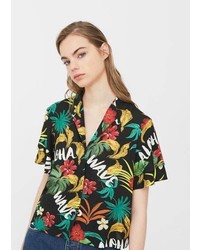 Mango Tropical Print Shirt
