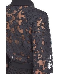 Ungaro Emanuel Emanuel Shibori Print Burnout Shirtdress Black Size 40 It