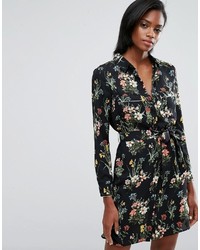 Oasis Floral Print Pajama Shirt Dress