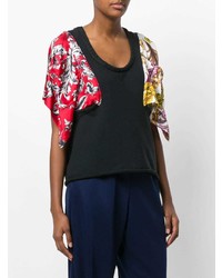 JW Anderson Colour Block Floral Embroidered Top