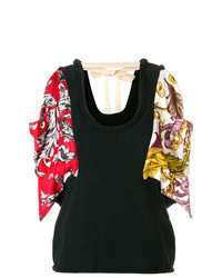 JW Anderson Colour Block Floral Embroidered Top
