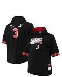Mitchell & Ness Allen Iverson Blackred Philadelphia 76ers Big Tall Name Number Short Sleeve Hoodie At Nordstrom