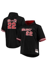 Mitchell & Ness Clyde Drexler Blackred Portland Trail Blazers Big Tall Name Number Short Sleeve Hoodie At Nordstrom