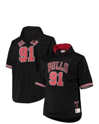Mitchell & Ness Dennis Rodman Blackred Chicago Bulls Big Tall Name Number Short Sleeve Hoodie At Nordstrom