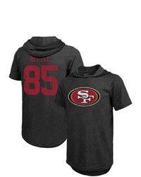 Majestic Threads Fanatics Branded Kittle Black San Francisco 49ers Player Name Number Tri Blend Hoodie T Shirt At Nordstrom