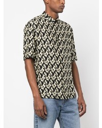 Saint Laurent Abstract Print Cotton Shirt