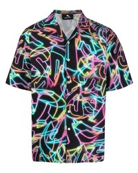 Mauna Kea All Over Graphic Neon Print Shirt
