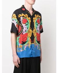 VERSACE JEANS COUTURE Barocco Print Short Sleeve Shirt