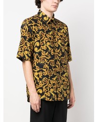 VERSACE JEANS COUTURE Baroque Pattern Cotton Shirt