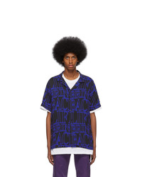 Ksubi Black And Blue Bring Back Neon Twill Shirt