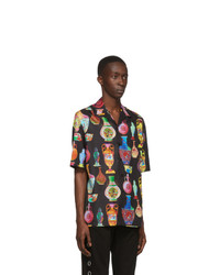 Versace Black And Multicolor Seven Vessels Shirt